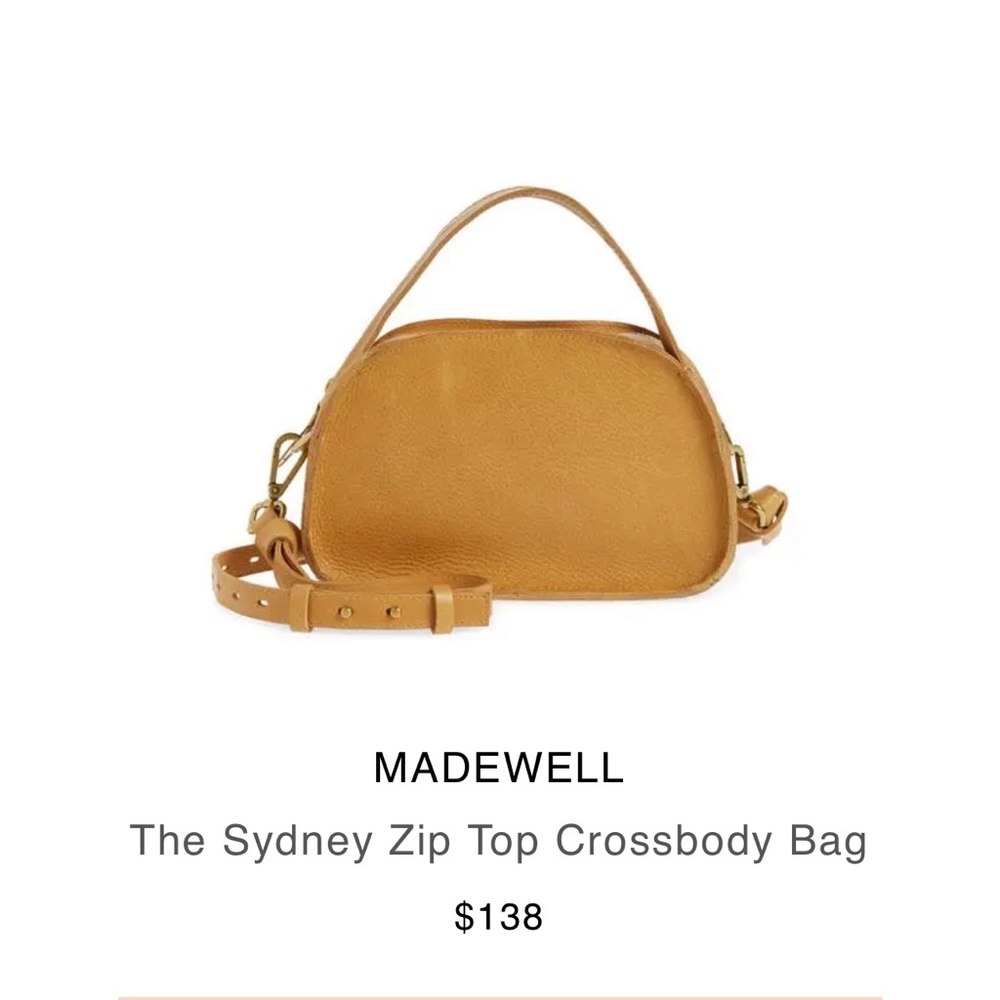 Madewell The Sydney Zip Top Crossbody Bag